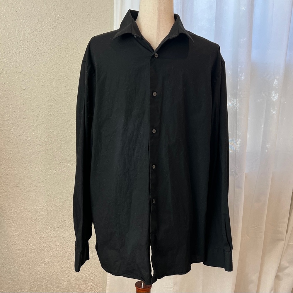 Banana Republic Men’s L Black Classic Button Down Shirt in Slim Fit
